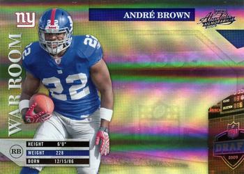 2009 Playoff Absolute Memorabilia - War Room Spectrum #8 Andre Brown Front