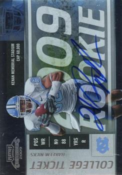 2009 Playoff Contenders - College Rookie Ticket Autographs #18 Hakeem Nicks Front