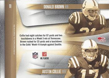 2009 Playoff Contenders - Draft Class #11 Donald Brown / Austin Collie Back