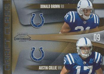 2009 Playoff Contenders - Draft Class #11 Donald Brown / Austin Collie Front