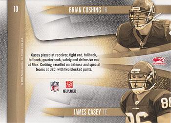 2009 Playoff Contenders - Draft Class #10 Brian Cushing / James Casey Back
