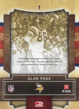 2009 Playoff Contenders - Legendary Contenders Autographs #1 Alan Page Back