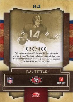 2009 Playoff Contenders - Legendary Contenders Gold #84 Y.A. Tittle Back