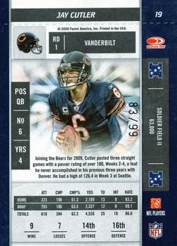 2009 Playoff Contenders - Playoff Ticket #19 Jay Cutler Back