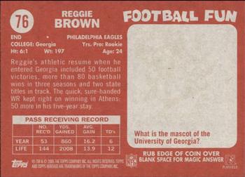 2005 Topps Heritage #76 Reggie Brown Back
