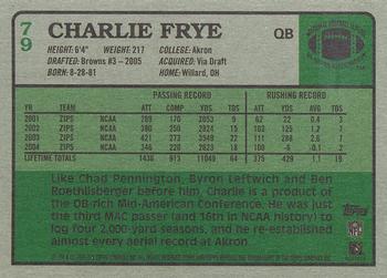2005 Topps Heritage #79 Charlie Frye Back
