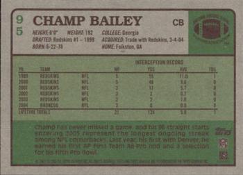 2005 Topps Heritage #95 Champ Bailey Back