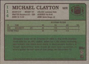 2005 Topps Heritage #114 Michael Clayton Back