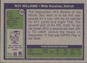 2005 Topps Heritage #135 Roy Williams Back