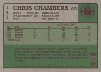 2005 Topps Heritage #141 Chris Chambers Back