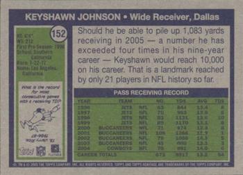 2005 Topps Heritage #152 Keyshawn Johnson Back