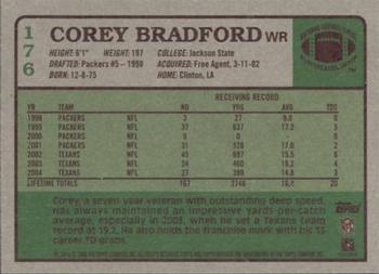 2005 Topps Heritage #176 Corey Bradford Back