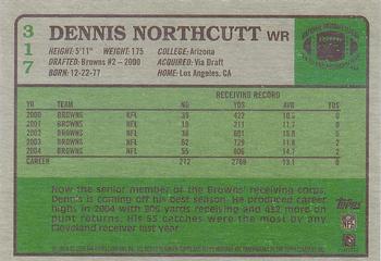 2005 Topps Heritage #317 Dennis Northcutt Back