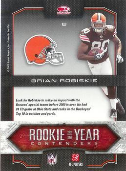 2009 Playoff Contenders - ROY Contenders #6 Brian Robiskie Back