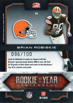 2009 Playoff Contenders - ROY Contenders Gold #6 Brian Robiskie Back