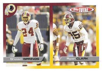 2005 Topps Total #128 Ryan Clark / Shawn Springs Front