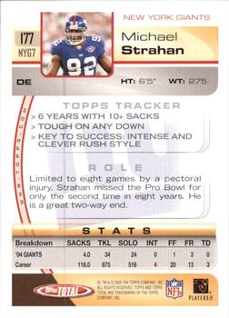 2005 Topps Total #177 Michael Strahan Back