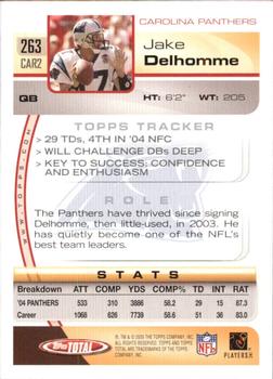 2005 Topps Total #263 Jake Delhomme Back
