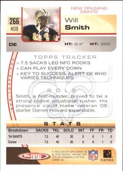 2005 Topps Total #266 Will Smith Back