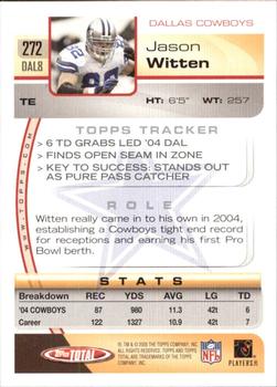 2005 Topps Total #272 Jason Witten Back