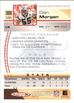 2005 Topps Total #309 Dan Morgan Back