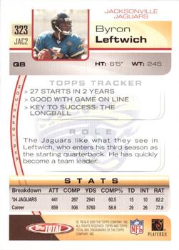 2005 Topps Total #323 Byron Leftwich Back