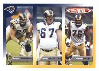 2005 Topps Total #369 Orlando Pace / Adam Timmerman / Andy McCollum Front