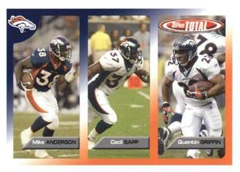 2005 Topps Total #432 Quentin Griffin / Mike Anderson / Cecil Sapp Front