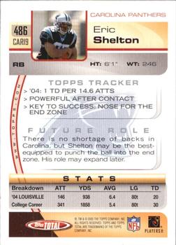 2005 Topps Total #486 Eric Shelton Back