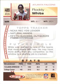 2005 Topps Total #489 Roddy White Back