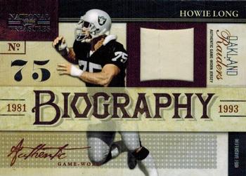 2009 Playoff National Treasures - Biography Materials #10 Howie Long Front
