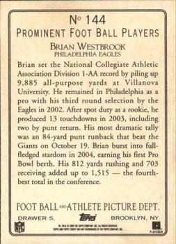 2005 Topps Turkey Red #144 Brian Westbrook Back