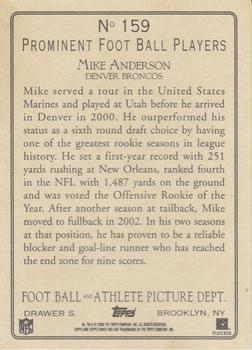 2005 Topps Turkey Red #159 Mike Anderson Back