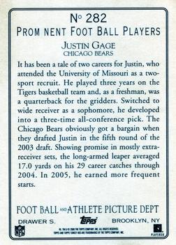 2005 Topps Turkey Red #282 Justin Gage Back