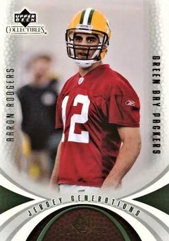 2005 UD Mini Jersey Collection #72 Aaron Rodgers Front