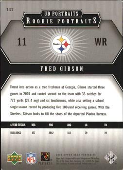 2005 Upper Deck Portraits #132 Fred Gibson Back