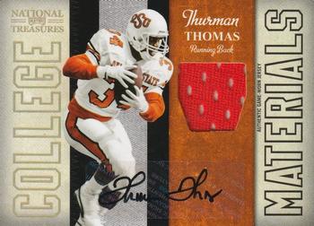 2009 Playoff National Treasures - College Material Signature #5 Thurman Thomas Front
