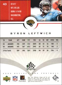 2005 Upper Deck Reflections #43 Byron Leftwich Back