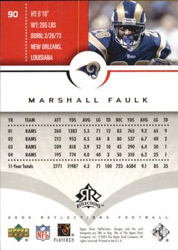 2005 Upper Deck Reflections #90 Marshall Faulk Back