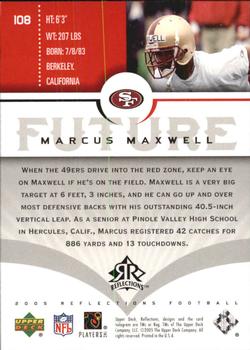 2005 Upper Deck Reflections #108 Marcus Maxwell Back