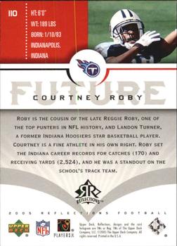 2005 Upper Deck Reflections #110 Courtney Roby Back