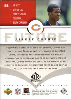 2005 Upper Deck Reflections #192 Airese Currie Back