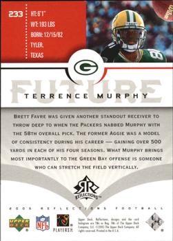 2005 Upper Deck Reflections #233 Terrence Murphy Back