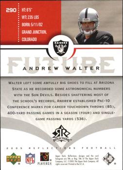 2005 Upper Deck Reflections #290 Andrew Walter Back