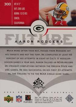 2005 Upper Deck Reflections #300 Aaron Rodgers Back