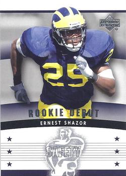 2005 Upper Deck Rookie Debut #157 Ernest Shazor Front