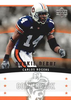 2005 Upper Deck Rookie Debut #160 Carlos Rogers Front