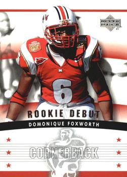 2005 Upper Deck Rookie Debut #167 Domonique Foxworth Front