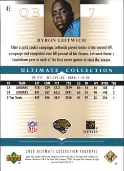 2005 Upper Deck Ultimate Collection #43 Byron Leftwich Back