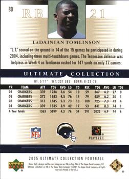 2005 Upper Deck Ultimate Collection #80 LaDainian Tomlinson Back